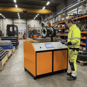 fitting maker workshop welding machine hdpe elbows tees cross wyes